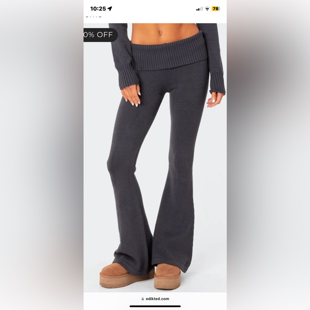 Edikted low rise fold over pants